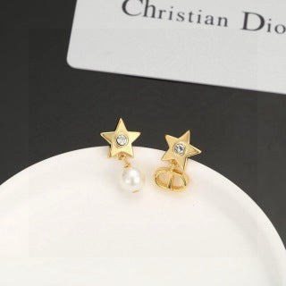Dior Astre Pearl Star Earrings