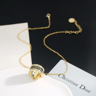 Dior Atelier Oblique Hoop Pendant Necklace