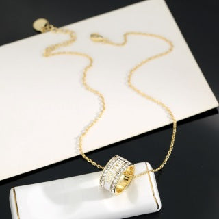 Dior Atelier Oblique Hoop Pendant Necklace