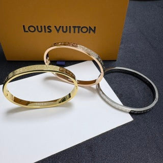 Louis Vuitton Triple Monogram Engraved Bangle Bracelet