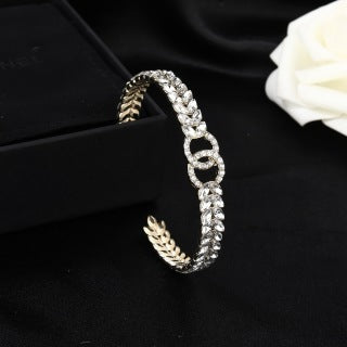 CHANEL Laurel CC Link Cuff Bracelet