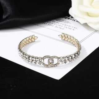 CHANEL Laurel CC Link Cuff Bracelet