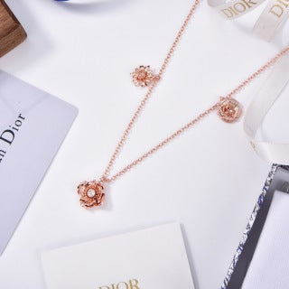 Dior Rosée Jardin Floral Charm Necklace