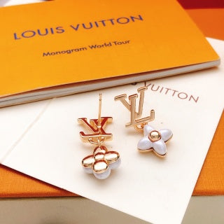 Louis Vuitton Floral Pearl Monogram Stud Earrings