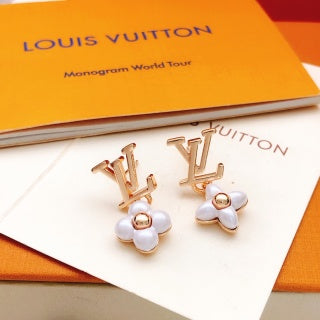 Louis Vuitton Floral Pearl Monogram Stud Earrings
