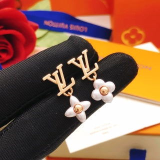 Louis Vuitton Floral Pearl Monogram Stud Earrings