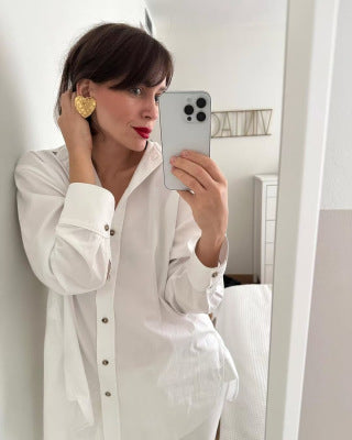 YSL Quilted Heart Gold Clip-On Earrings