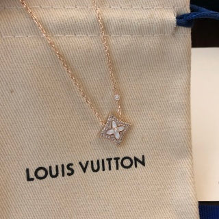 Louis Vuitton Pearl Fleur Diamond Pendant Necklace