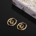 Dior Élan Logo Hoop Earrings