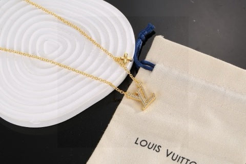 Louis Vuitton Petite Letter Charm Pendant Necklace
