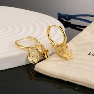 Louis Vuitton Blossom Charm Hoop Stud Earrings