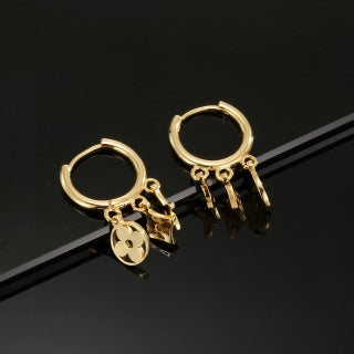 Louis Vuitton Blossom Charm Hoop Stud Earrings