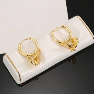 Louis Vuitton Blossom Charm Hoop Stud Earrings