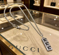 Gucci GG Logo Plate Chain Necklace