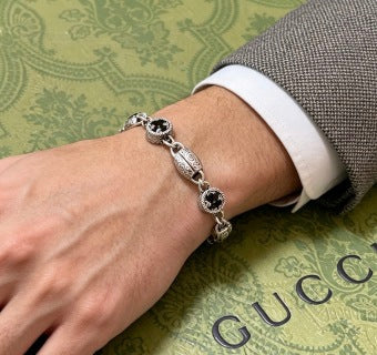 Gucci Ornate GG Medallion Link Bracelet
