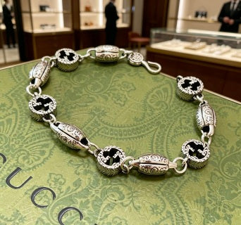 Gucci Ornate GG Medallion Link Bracelet
