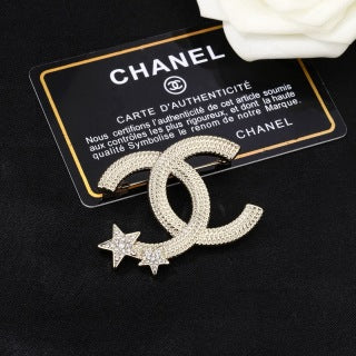 CHANEL Celestial CC Star Accent Brooch