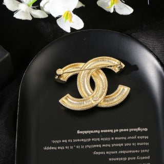 CHANEL Valentina Noir Enamel Signature Brooch
