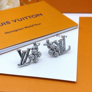 Louis Vuitton Crystal Berry Monogram Stud Earrings