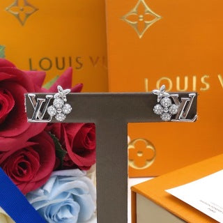 Louis Vuitton Crystal Berry Monogram Stud Earrings