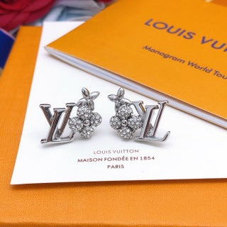 Louis Vuitton Crystal Berry Monogram Stud Earrings