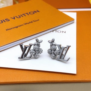 Louis Vuitton Crystal Berry Monogram Stud Earrings