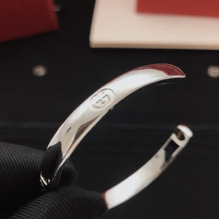 Gucci Engraved Logo Cuff Bracelet Trio