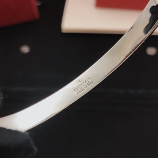 Gucci Engraved Logo Cuff Bracelet Trio