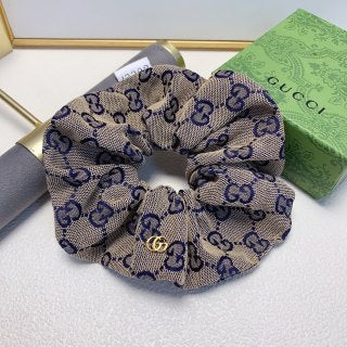 Gucci GG Monogram Fabric Scrunchie Hair Tie