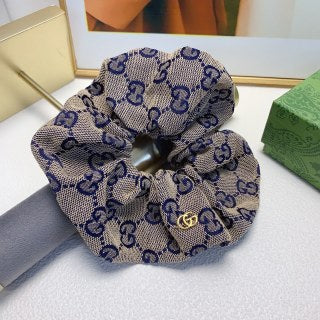 Gucci GG Monogram Fabric Scrunchie Hair Tie