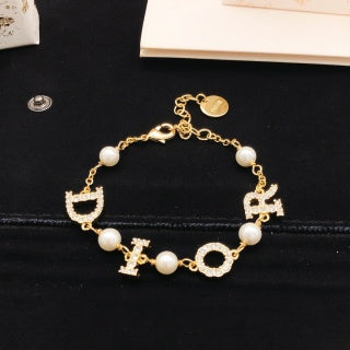 Dior Perle Initial Charm Bracelet