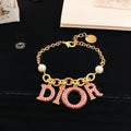 Dior J’Adore Rosé Crystal Charm Bracelet