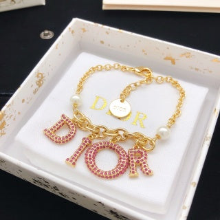 Dior J’Adore Rosé Crystal Charm Bracelet