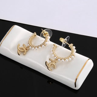 CHANEL Mirelle Pearl Halo Stud Earrings