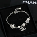 CHANEL Althea Pearl Charm Chain Bracelet
