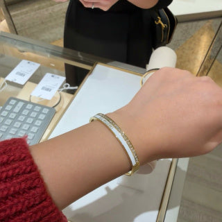 Dior Écriture Crystal Cuff Bracelet