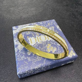 Dior Écriture Crystal Cuff Bracelet