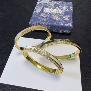 Dior Écriture Crystal Cuff Bracelet
