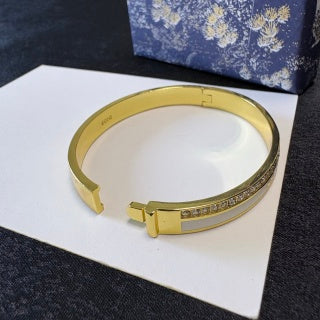 Dior Écriture Crystal Cuff Bracelet