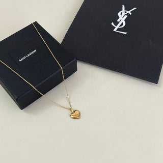 YSL Petite Heart Charm Chain Necklace