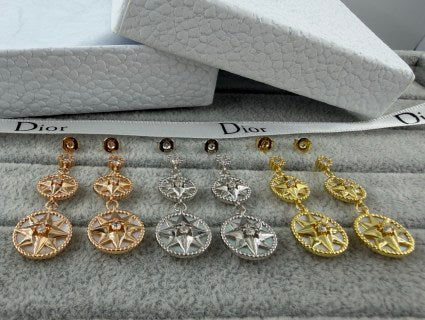 Dior Astral Double Star Drop Earrings