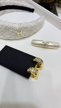 Chanel Square-Cut Diamond and Circle Earrings