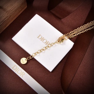 Dior Éclat Medallion Crystal Necklace
