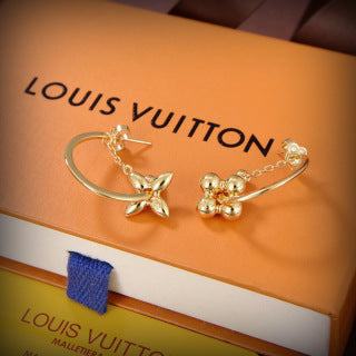 Louis Vuitton Floral Bloom Hoop Stud Earrings