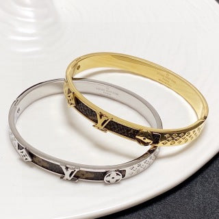 Louis Vuitton Monogram Edge Leather Cuff Bracelet
