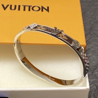 Louis Vuitton Monogram Edge Leather Cuff Bracelet