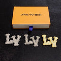 Louis Vuitton Crystal Monogram Letter Brooch