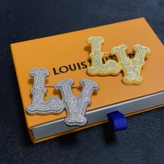 Louis Vuitton Crystal Monogram Letter Brooch