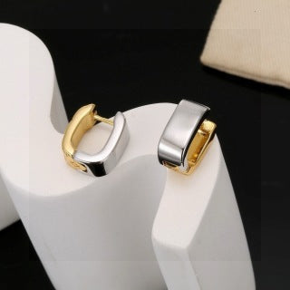 Louis Vuitton Monogram Engraved Hoop Stud Earrings