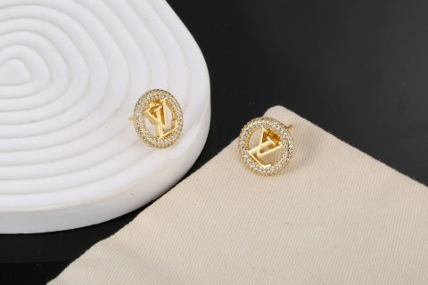Louis Vuitton Radiant Monogram Halo Stud Earrings